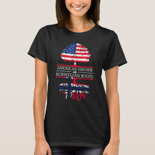 Amerikaanse geteeld met Noorse wortels USA Flag Tr T-shirt