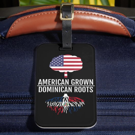 Amerikaanse geteelde Dominicaanse roots nationale Bagagelabel (Voorkant Insitu 2)