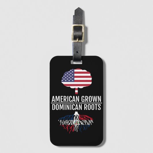 Amerikaanse geteelde Dominicaanse roots nationale  Bagagelabel (Voorkant (verticaal))