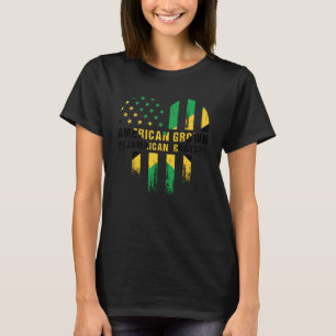 Amerikaanse geteelde Jamaicaanse roots Jamaica vla T-shirt