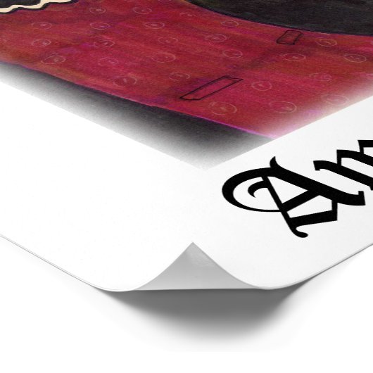 Amerikaanse getikte kattentekenkunst poster (Hoek)