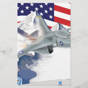 Amerikaanse gevechtsjager briefpapier