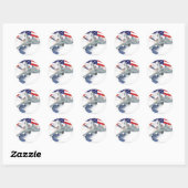 Amerikaanse gevechtsjager ronde sticker (Vel)