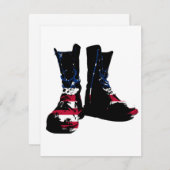 Amerikaanse gevechtsschoenen kaart (Voorkant / Achterkant)