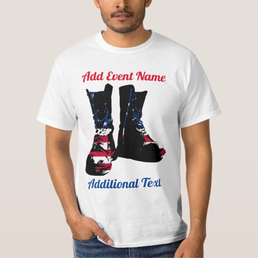 Amerikaanse gevechtsschoenen t-shirt (Voorkant)