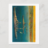 Amerikaanse gevechtstroepen verankerd op strand va briefkaart (Voorkant)