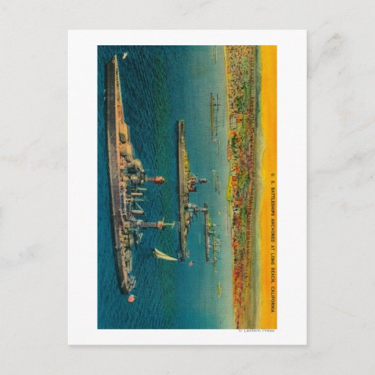 Amerikaanse gevechtstroepen verankerd op strand va briefkaart (Voorkant)