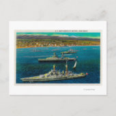 Amerikaanse gevechtstroepen verankerd op strand va briefkaart (Voorkant)