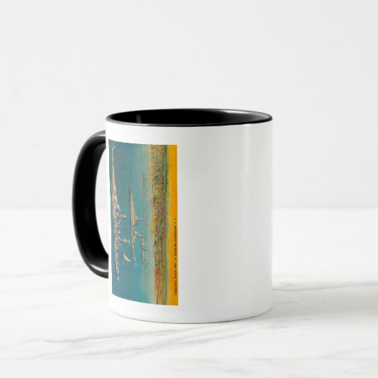 Amerikaanse gevechtstroepen verankerd op strand va mok (Voorkant links)