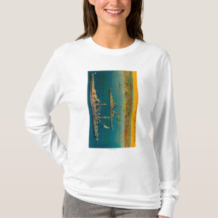 Amerikaanse gevechtstroepen verankerd op strand va t-shirt