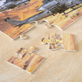 AMERIKAANSE GEVECHTSVLIEGTUIG "MONTAGE" LEGPUZZEL (Zijkant)