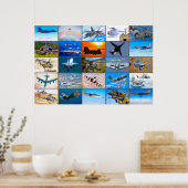 AMERIKAANSE GEVECHTSVLIEGTUIG "MONTAGE" POSTER (Keuken)