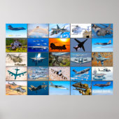 AMERIKAANSE GEVECHTSVLIEGTUIG "MONTAGE" POSTER (Voorkant)