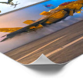 AMERIKAANSE GEVECHTSVLIEGTUIG "MONTAGE" POSTER (Hoek)