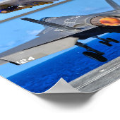 AMERIKAANSE GEVECHTSVLIEGTUIG "MONTAGE" POSTER (Hoek)