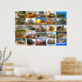 AMERIKAANSE GEVECHTSVOERTUIGEN "MONTAGE" POSTER (Keuken)