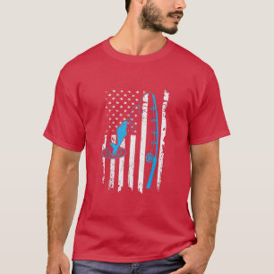 Amerikaanse Geviste kabeljauwvlag Amerikaanse viss T-shirt
