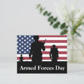 Amerikaanse gewapende strijdkrachten Dag Amerikaan Briefkaart (Staand voorkant)
