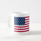 Amerikaanse geweerkogels vlag koffiemok (Voorkant links)