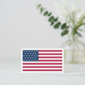 Amerikaanse geweervlag informatiekaartje (Staand voorkant)