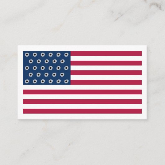 Amerikaanse geweervlag informatiekaartje (Voorkant)