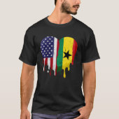 Amerikaanse Ghanese erfgoedmaand Ghana Flag Heart T-shirt (Voorkant)