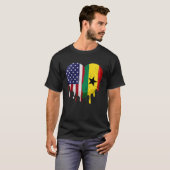 Amerikaanse Ghanese erfgoedmaand Ghana Flag Heart T-shirt (Voorkant volledig)