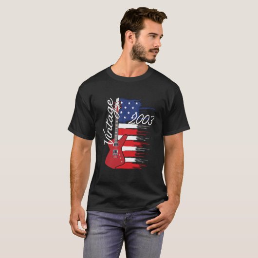 Amerikaanse gitaar sinds 2003 t-shirt (Voorkant volledig)