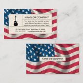 amerikaanse gitaar visitekaartje (Voorkant / Achterkant)