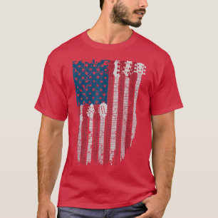 Amerikaanse gitarist Guitar Lover Player 4 juli T-shirt
