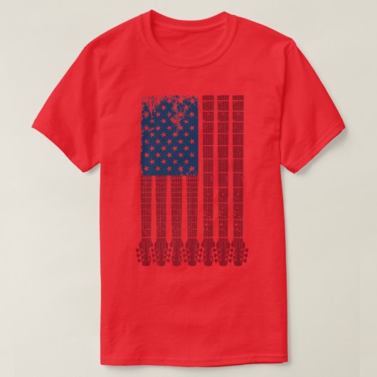 Amerikaanse gitarist Musicus Fourth O T-shirt (Design voorkant)