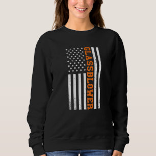 Amerikaanse Glassblower USA Flag Glassbans Trui