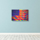 Amerikaanse Glorie Canvas Afdruk (Insitu (Houten vloer))