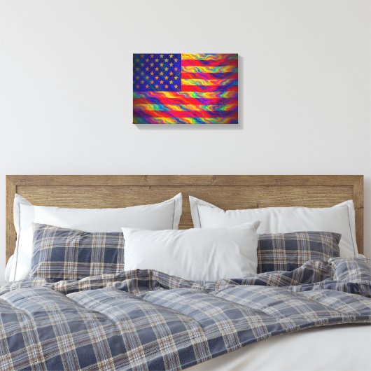 Amerikaanse Glorie Canvas Afdruk (Insitu (Slaapkamer))