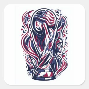 Amerikaanse Glorie: FIFA Wereldbeker 2026 Kampioen Vierkante Sticker