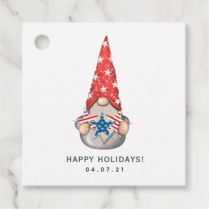 Amerikaanse Gnome Favor Tags Bedankjes Labels