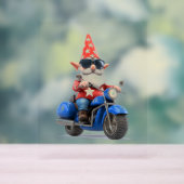 Amerikaanse Gnome Riding Motorcycle Acryl Bord (Neutraal)