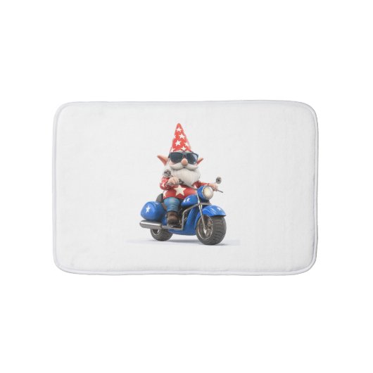 Amerikaanse Gnome Riding Motorcycle Badmat (Voorkant)