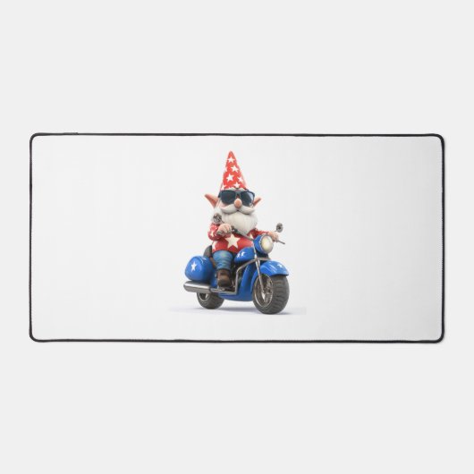Amerikaanse Gnome Riding Motorcycle Bureaumat (Voorkant)