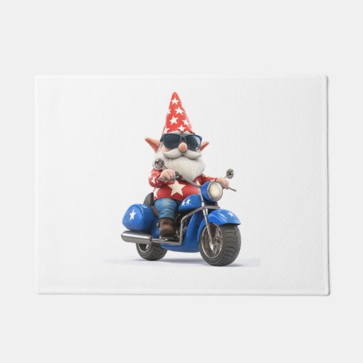 Amerikaanse Gnome Riding Motorcycle Deurmat (Voorkant)