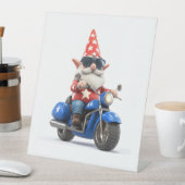 Amerikaanse Gnome Riding Motorcycle Reclamebord Met Voetstuk (Insitu)