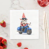 Amerikaanse Gnome Riding Motorcycle Servet (Insitu)