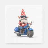 Amerikaanse Gnome Riding Motorcycle Servet (Voorkant)