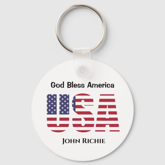 Amerikaanse godslasterlijke Amerikaanse tweeledige Sleutelhanger (Voorkant)