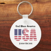 Amerikaanse godslasterlijke Amerikaanse tweeledige Sleutelhanger (Voorkant)