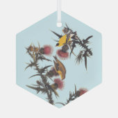 Amerikaanse Goldfinch Audubon Birds of America Glas Ornament (Achterkant)