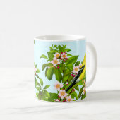 Amerikaanse Goldfinch Bird in Apple Tree Mok (Voorkant rechts)