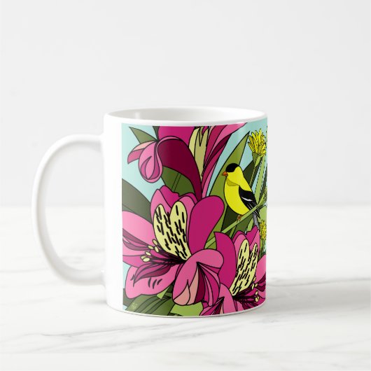 Amerikaanse Goldfinch Bird Koffiemok (Links)