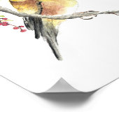 Amerikaanse Goldfinch Bird Waterverf Art Print (Hoek)