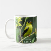 Amerikaanse Goldfinch Coffee-Mok door BirdingColle Koffiemok (Links)
